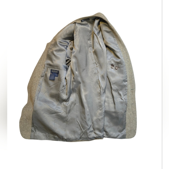 Vtg Country Road Australia Wool Blend Herringbone Tweed Blazer Jacket 40R - Picture 4 of 10